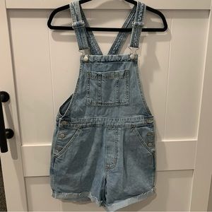 Jean short overalls